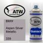 Preview: BMW, Aspen Silver Metallic, 339: 400ml Sprühdose, von ATW Autoteile West.